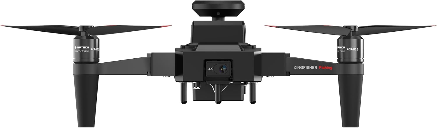 Waterproof Fishing Drone with Bait Release RC Toys Mini Foldable Drone with 4K Camera for Sea - Imagen 2