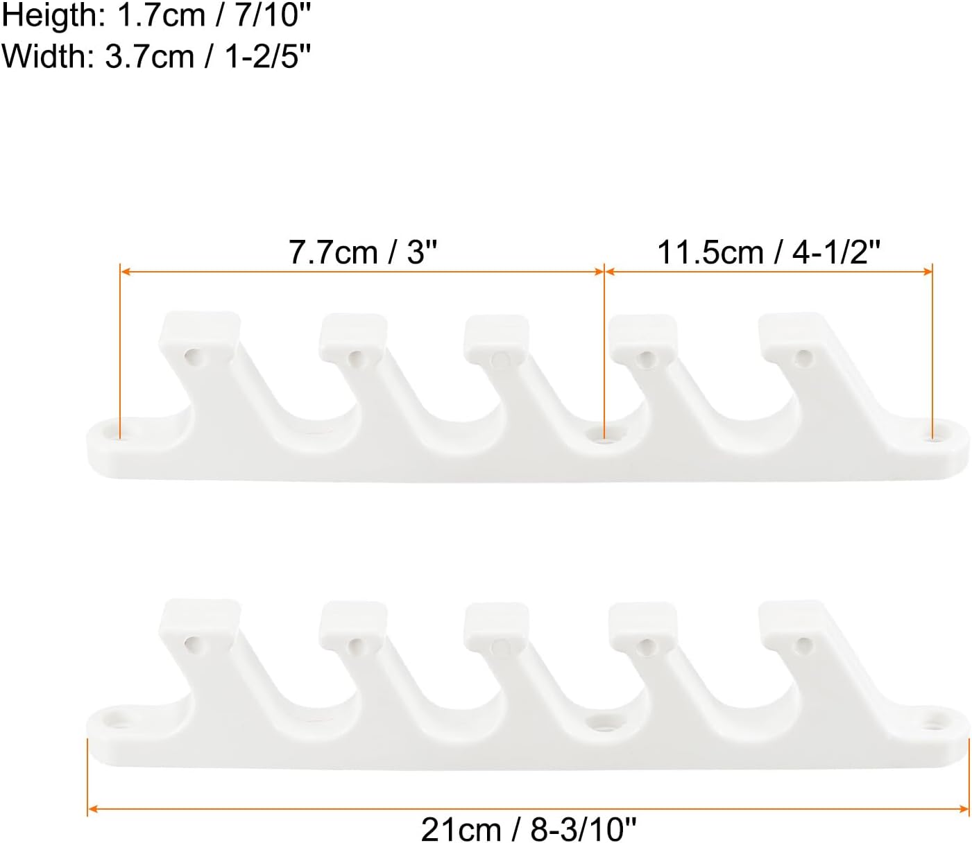 PATIKIL Chair Mounting Bracket, 10 Packs 5 Position Lawn Multiple Furniture Position Backrest Adjuster for Outdoor Living Room Patio, White - Imagen 2