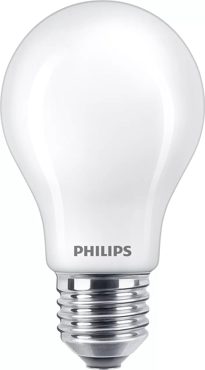 PHILIPS - Glass LED Bulb, 60W, E27, Standard, Matte, Warm White, Non-Dimmable, Pack of 2 Units