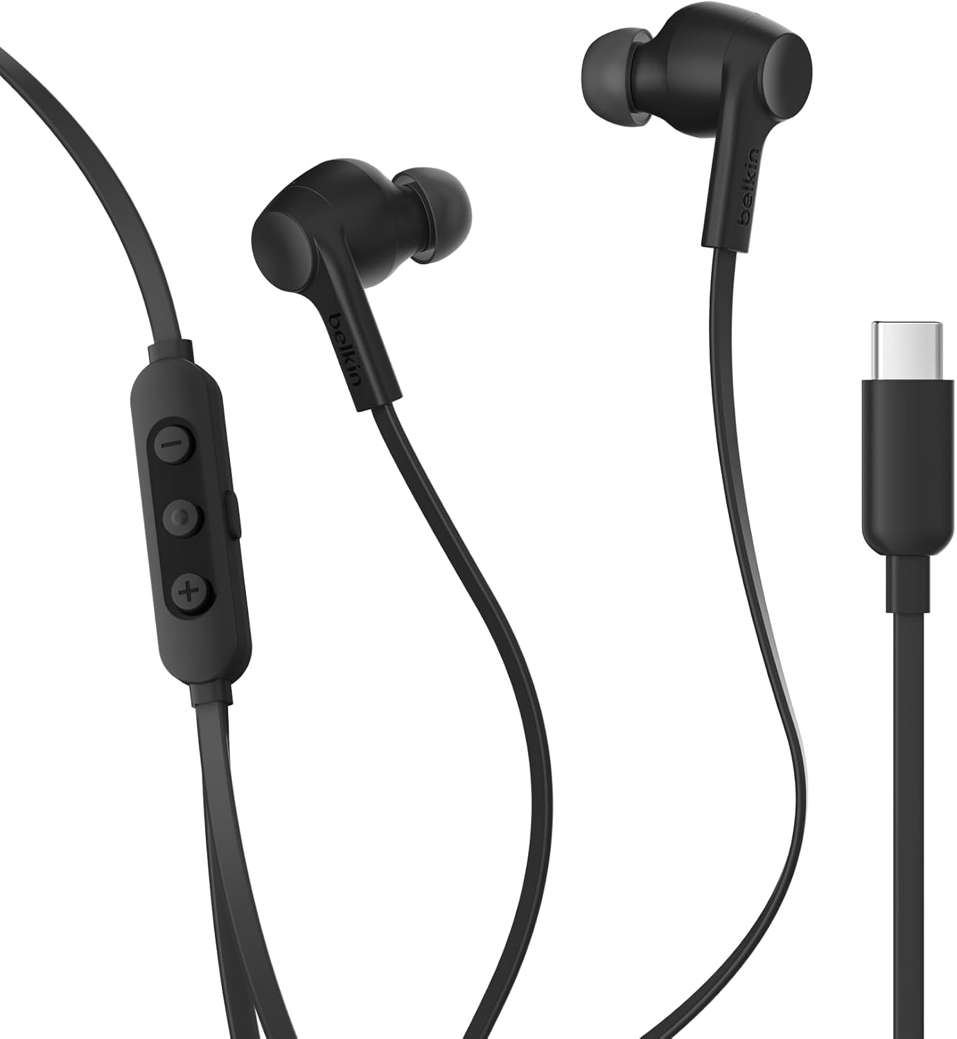 Belkin SoundForm ANC Wired Headphones with USB-C Connector, In-Ear Earphones with Microphone, Earphones for iPhone 17, iPhone 16, iPad Mini, Galaxy S25, Google Pixel 10, Android and More