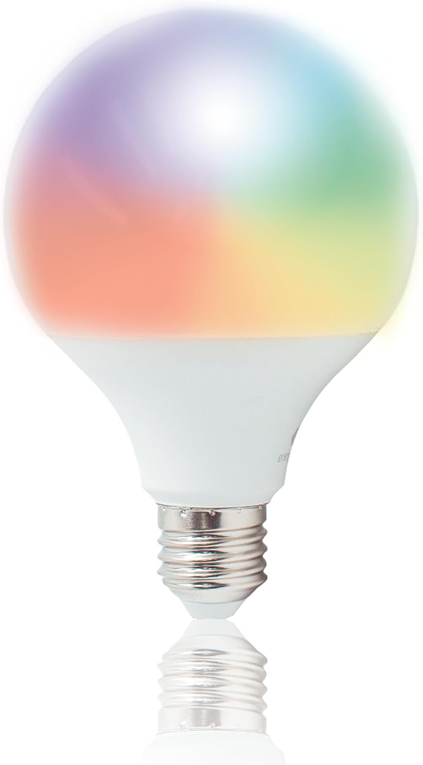 Energeeks - Smart LED Bulb - Multicolor RGB - E27-11W Socket - 1055 Lumens - Adjustable Temperature - Wifi + Bluetooth - Compatible with Alexa and Google