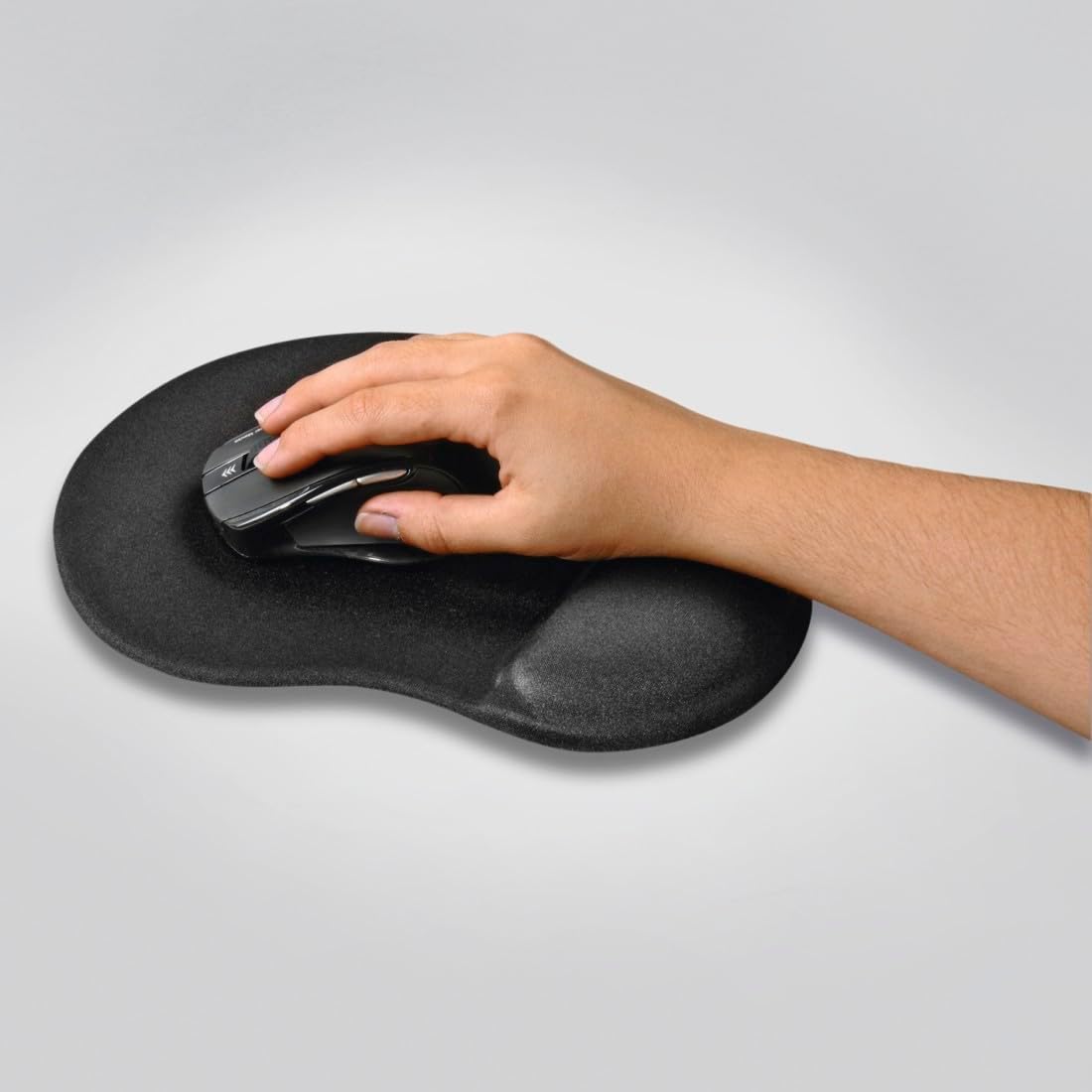 Hama | Ergonomic Mouse Pad (Mat with Gel Wrist Rest, Non-Slip Base, Mousepad, PC, Laptop) Black - Imagen 4
