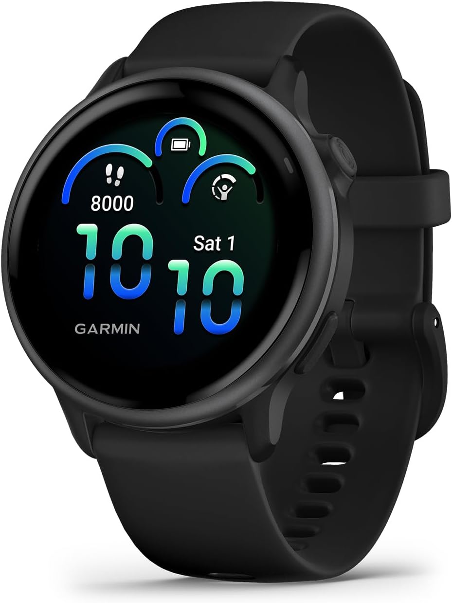 Garmin Vivoactive 6 42mm GPS Smart Watch AMOLED Touch Screen with Heart Rate Monitor - Black (Renewed)