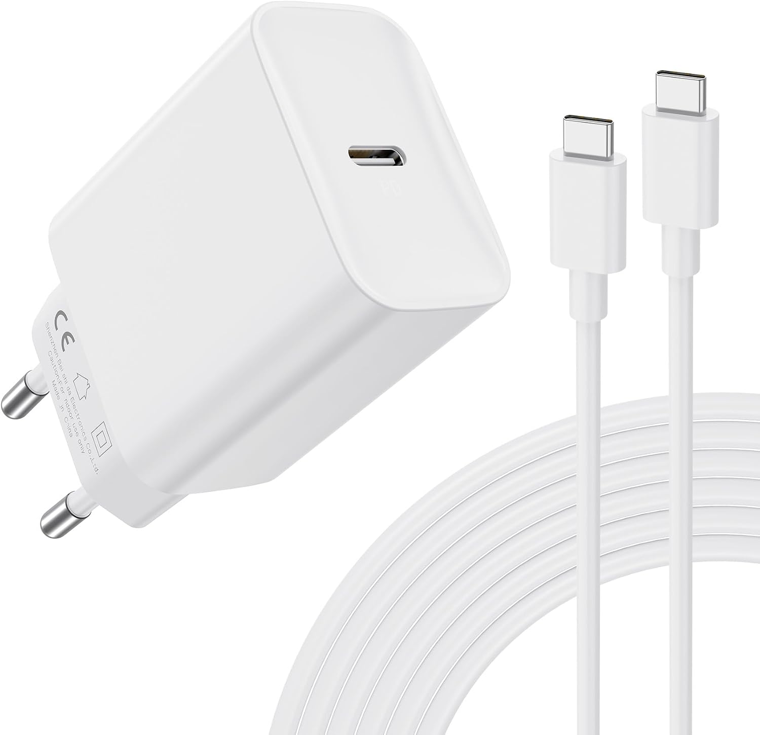 30W USB C Charger for iPhone 17 16 15/17 16 15 Pro/17 16 15 Pro Max/17 Air/16 15 Plus/iPad Pro/iPad Air, Samsung Galaxy, Fast Charging Charger Quick Plug Power Adapter with 2M Cable