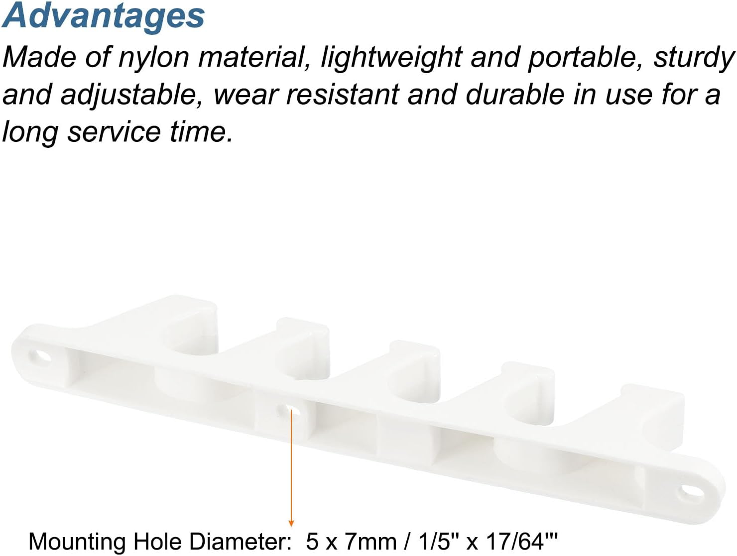 PATIKIL Chair Mounting Bracket, 10 Packs 5 Position Lawn Multiple Furniture Position Backrest Adjuster for Outdoor Living Room Patio, White - Imagen 4