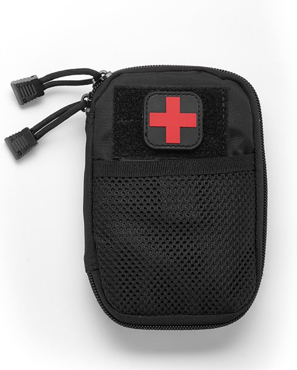 Bolsa de Emergencia para Primeros Auxilios con Compartimento de Almacenamiento para Viaje Camping y Actividades al Aire Negro - Imagen 8