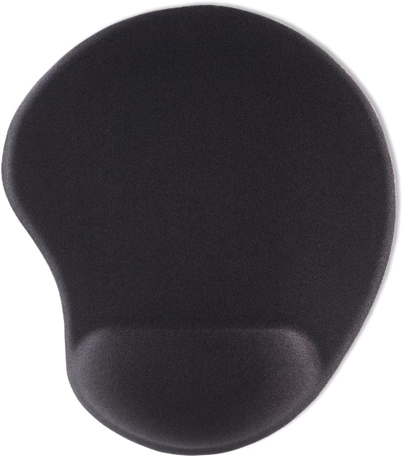 Hama | Ergonomic Mouse Pad (Mat with Gel Wrist Rest, Non-Slip Base, Mousepad, PC, Laptop) Black