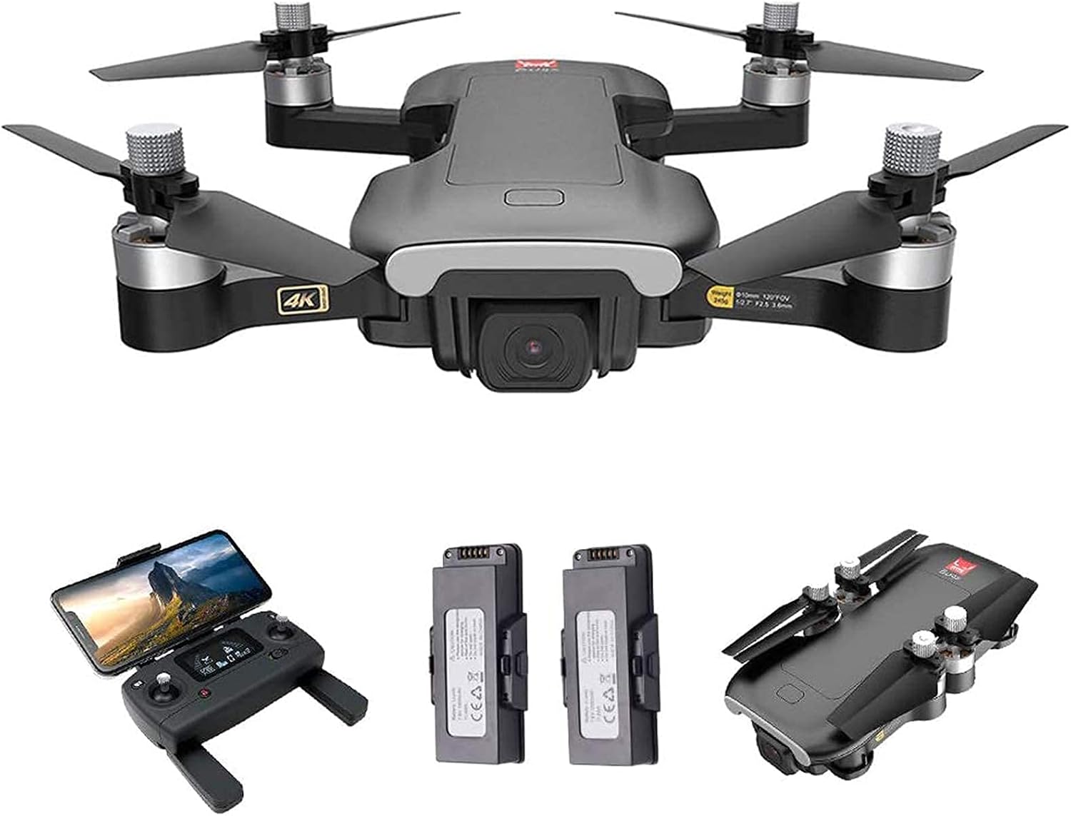 GPS Drone with Camera for Adults Aerial Drone with Camera 4K HD 5G WiFi FPV with Brushless Motor Optical Flow Positioning Flight Tracking Follow Me