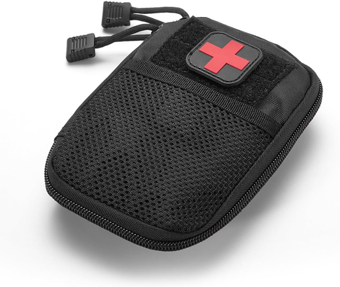 Bolsa de Emergencia para Primeros Auxilios con Compartimento de Almacenamiento para Viaje Camping y Actividades al Aire Negro - Imagen 6