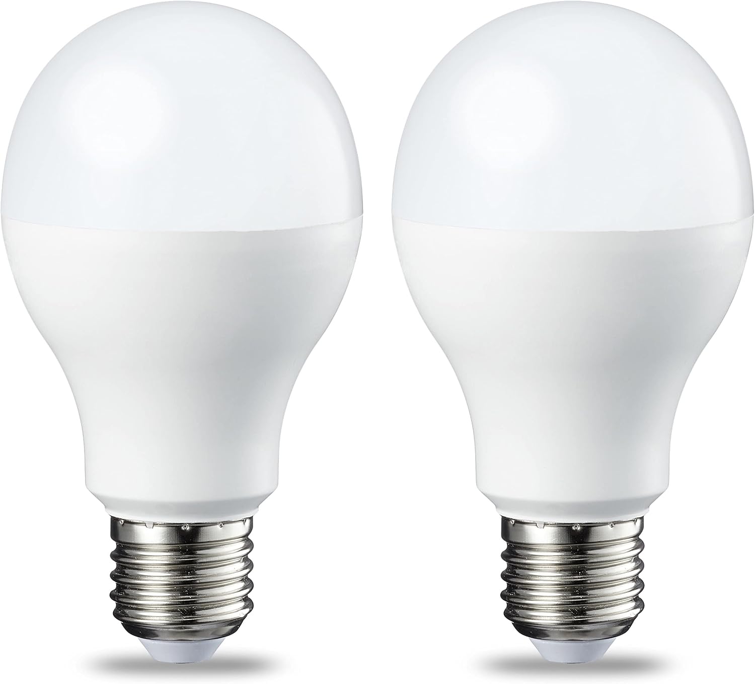 Amazon Basics 13W (100W Equivalent) E27 LED Edison Screw Light Bulb, Cool White, Non-Dimmable, 2-Pack, CRI80