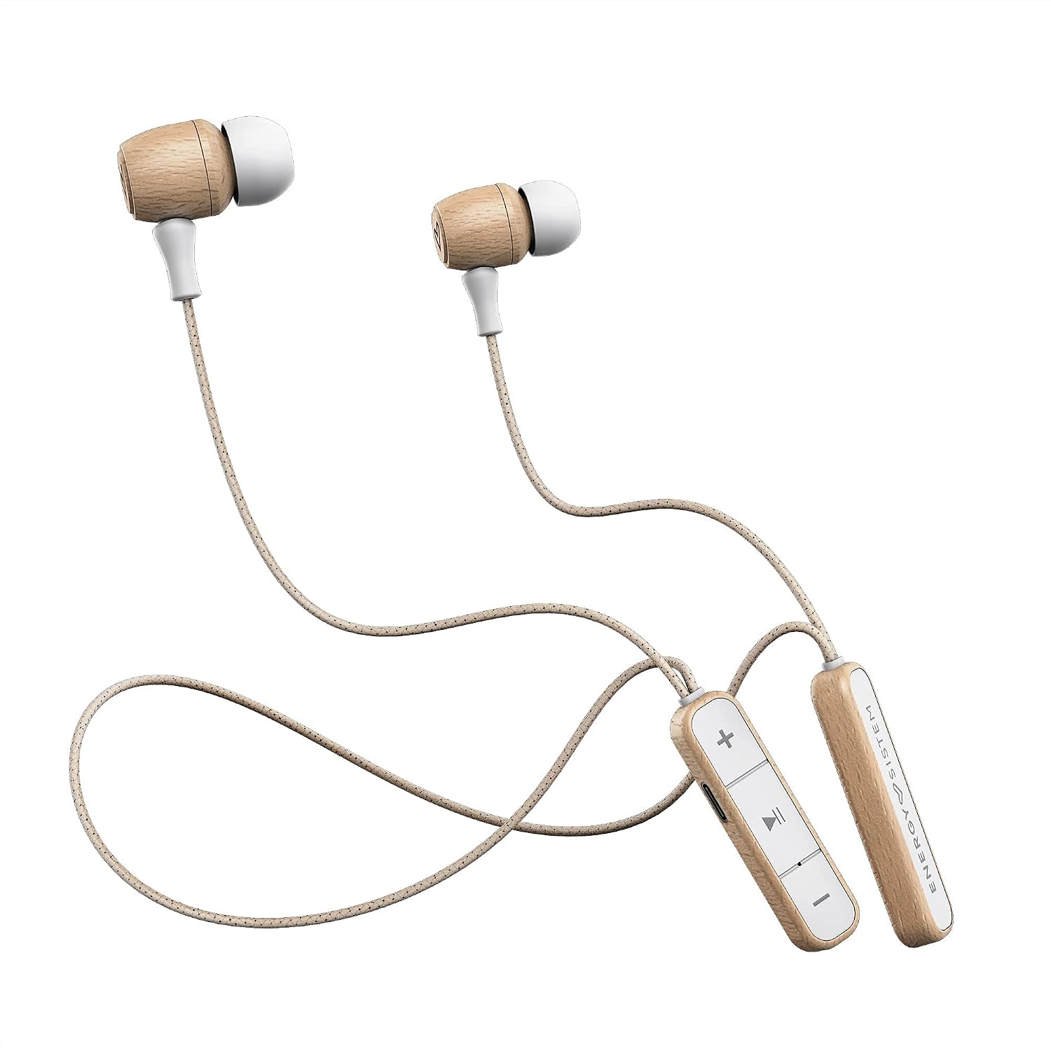 Energy Sistem Earphones Eco Bluetooth Beech Wood Headphones (In-ear, Sustainable Wood, Hemp Cable, Microphone, USB Type C, Bluetooth 5.1) - Beech - Imagen 6