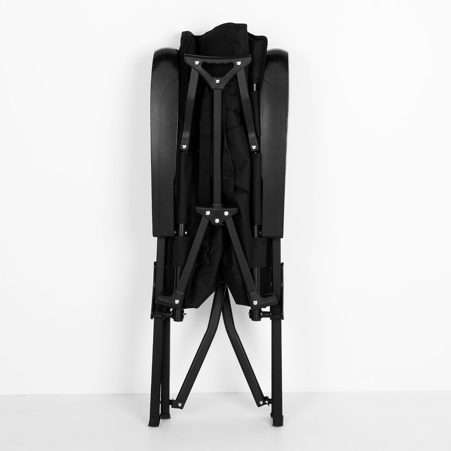 AKTIVE 63058 Padded Folding Chair, 5 Positions, Supports 110 kg, Non-Slip Stops, Aluminium Frame, Polyester Fabric, Folding Chairs, Includes Carry Case, 49 x 76 x 109 cm, Black - Imagen 3
