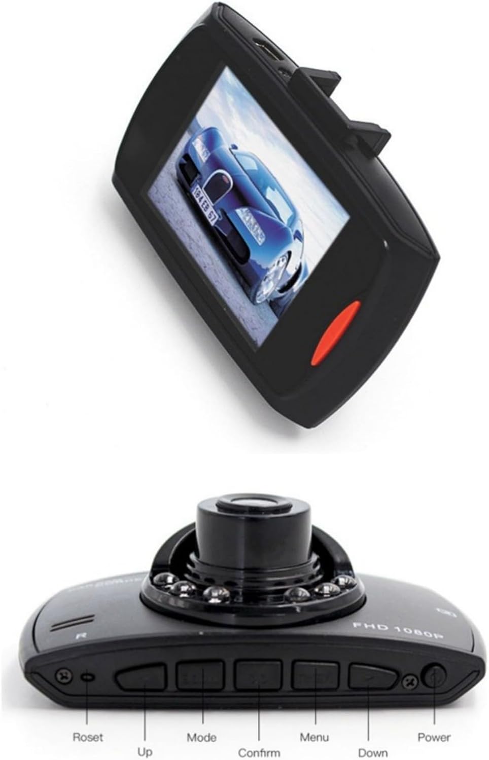 360 Degree Rotatable 1080P Dash Cam with Infrared Night Vision and Safe Suction Mounted Camera - Imagen 3