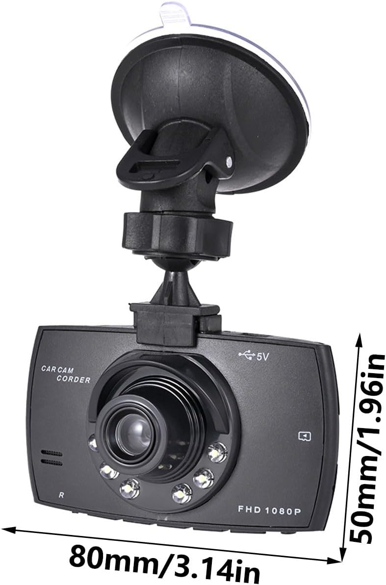 360 Degree Rotatable 1080P Dash Cam with Infrared Night Vision and Safe Suction Mounted Camera - Imagen 8