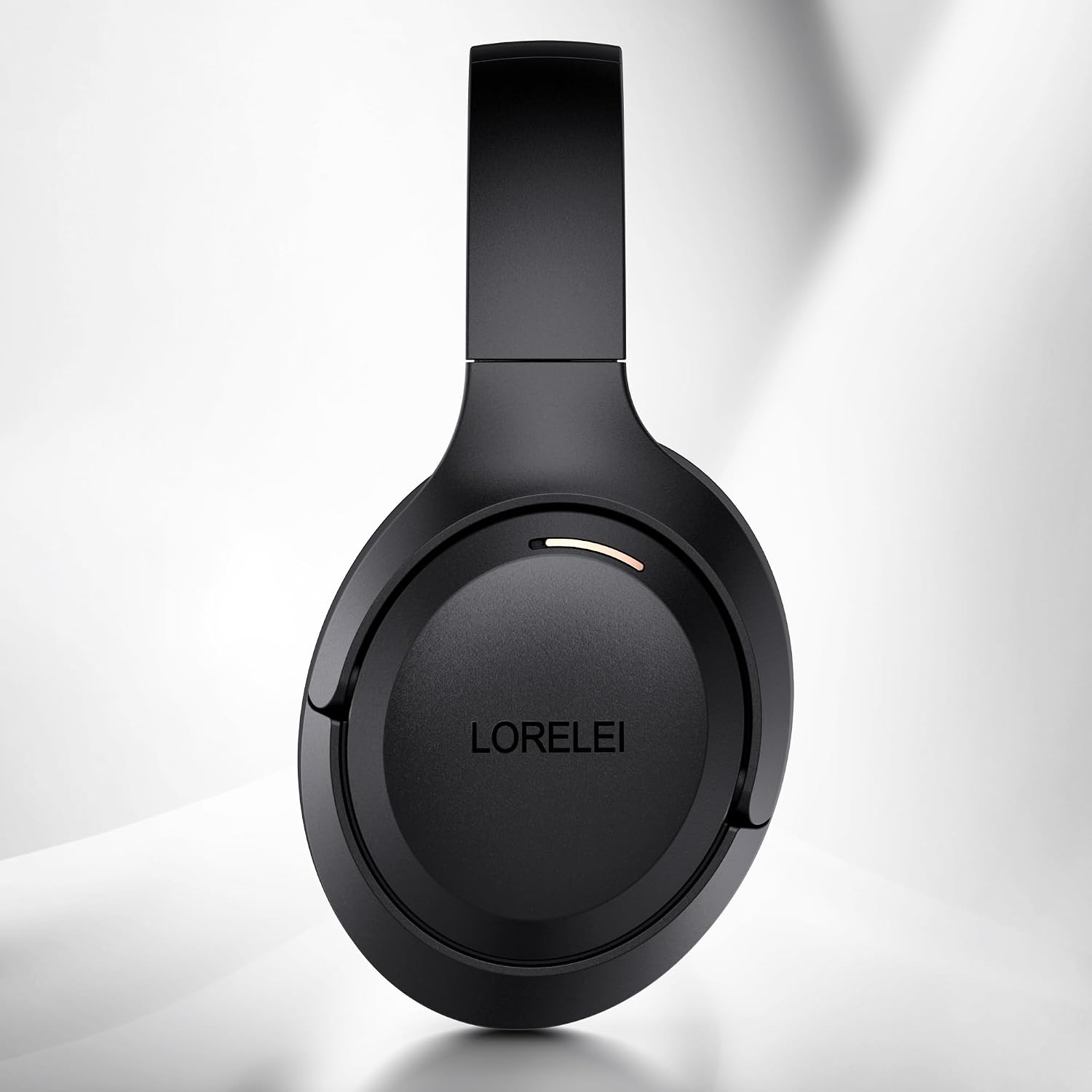 LORELEI QC60 Auriculares híbridos de cancenlling para ruido activo,Auriculares Bluetooth inalámbricos sobre la oreja con micrófono, 60H de tiempo de reproducción Plegable Ligero, Deep Bass- Negro - Imagen 5