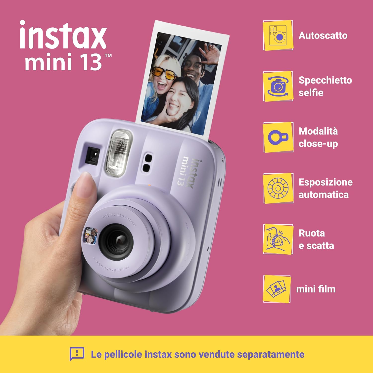 instax Mini 13 Dreamy Purple Instant Camera - Imagen 2