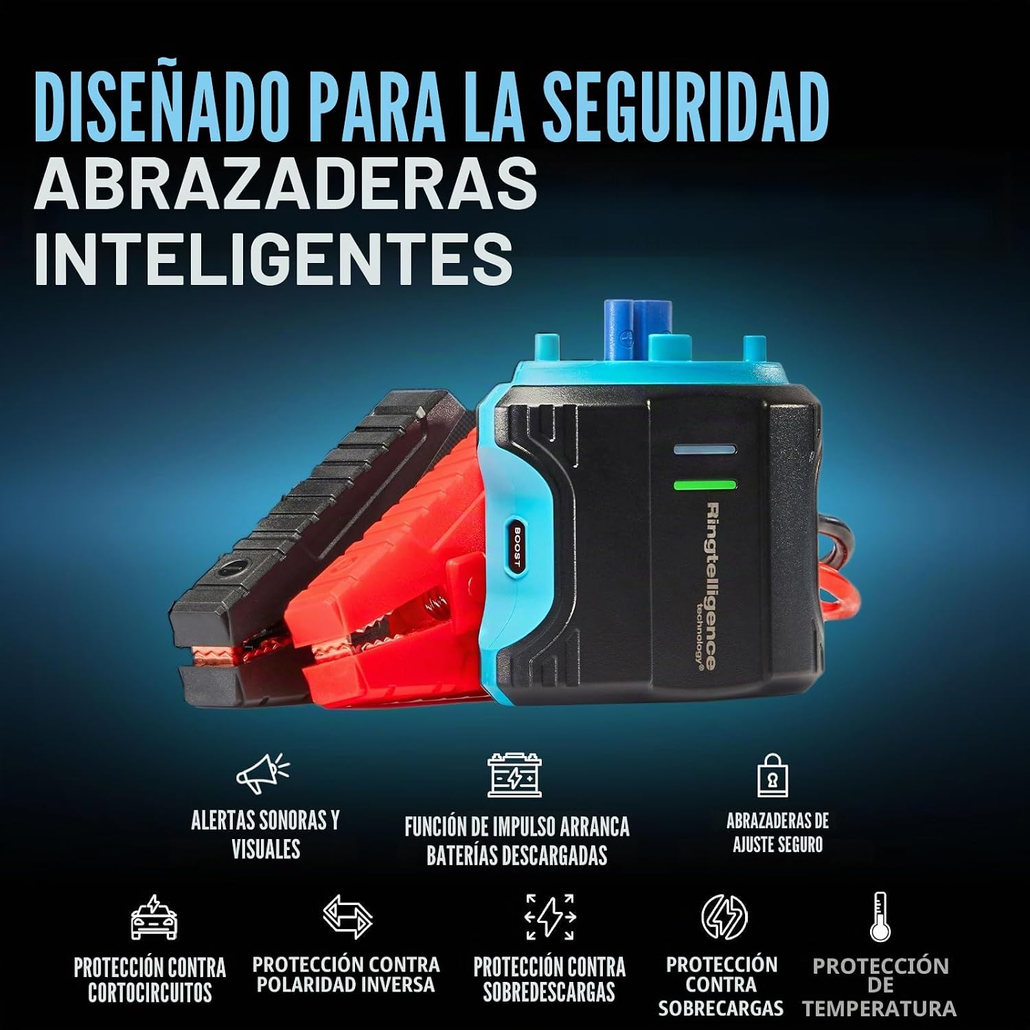 RING RJS030 Rechargeable Jump Starter Battery with Flashlight - Imagen 4