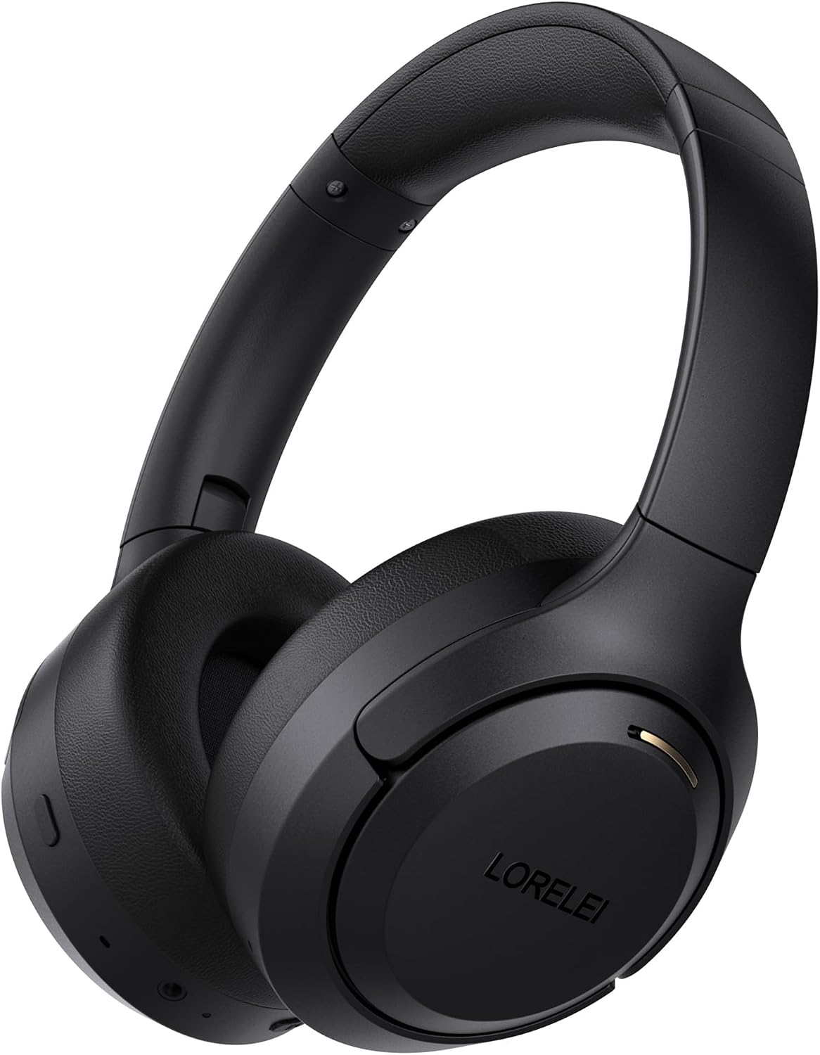 LORELEI QC60 Auriculares híbridos de cancenlling para ruido activo,Auriculares Bluetooth inalámbricos sobre la oreja con micrófono, 60H de tiempo de reproducción Plegable Ligero, Deep Bass- Negro - Imagen 6