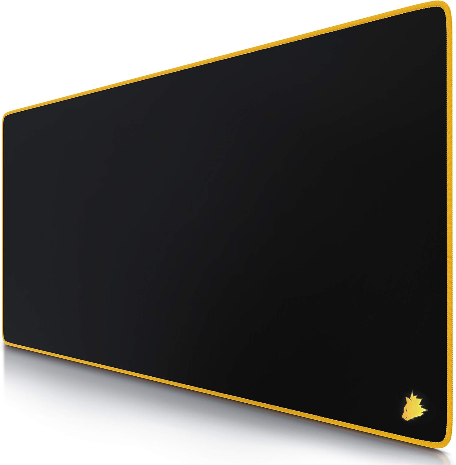 TITANWOLF Large Mouse Pad 900 x 400 mm Gaming Mouse Pad XXL – Precision and Speed in Gaming – Non-Slip, Waterproof – Fabric Surface – Icon Yellow Motif
