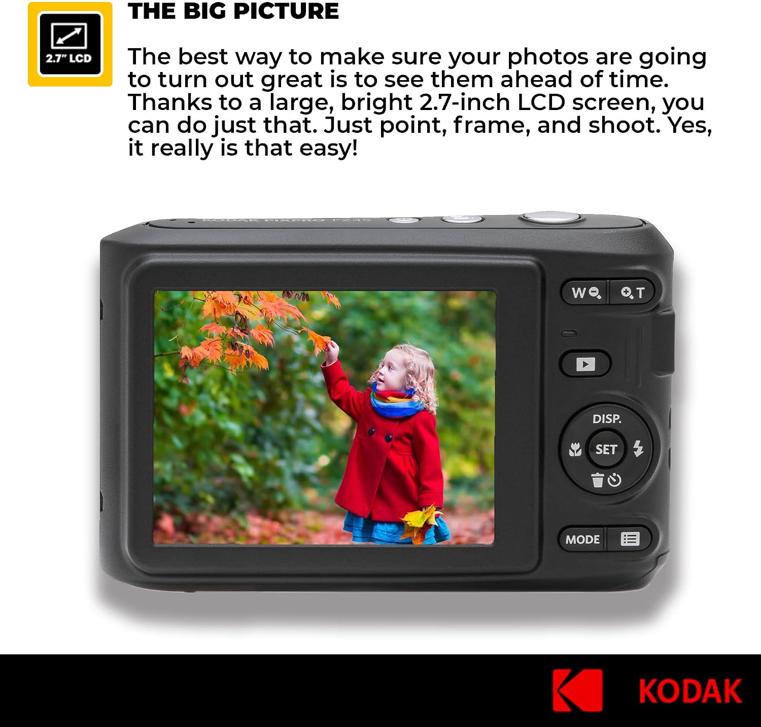 Kodak PIXPRO FZ45 Digital Camera + Point & Shoot Camera Case + Sandisk 128GB SDXC Memory Card - Imagen 2