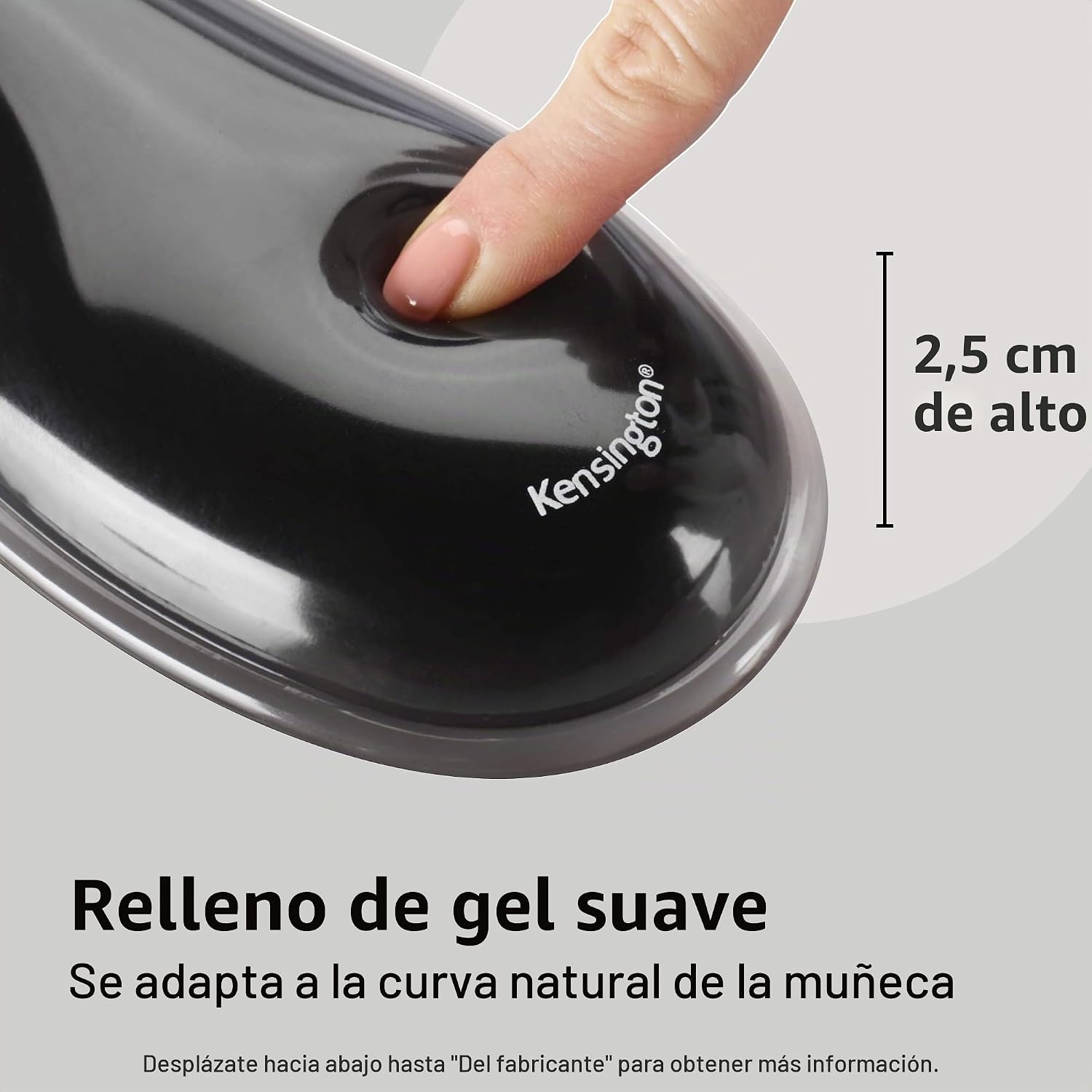 KENSINGTON 62401 Duo Gel Mouse Pad with Wrist Rest Black/Blue - Imagen 3