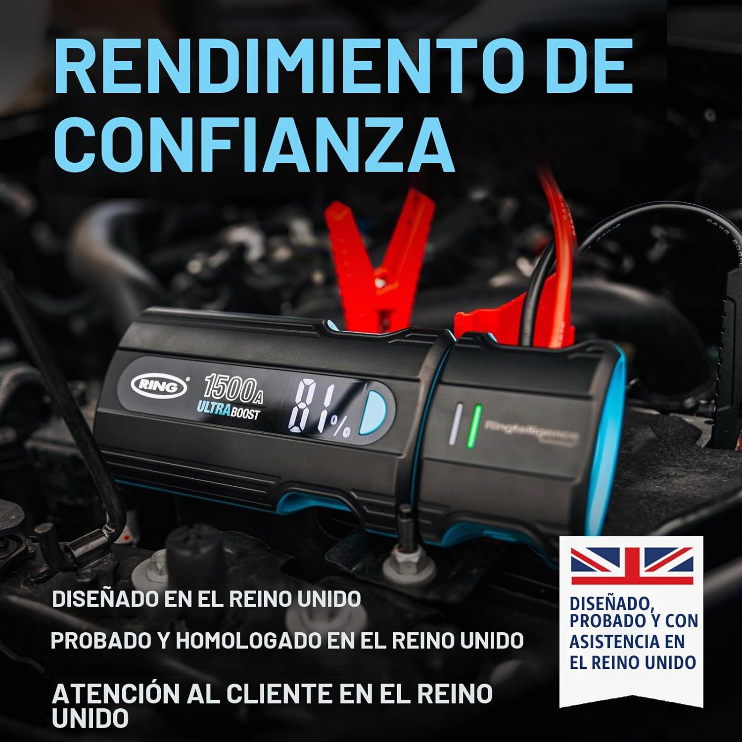 RING RJS030 Rechargeable Jump Starter Battery with Flashlight - Imagen 5