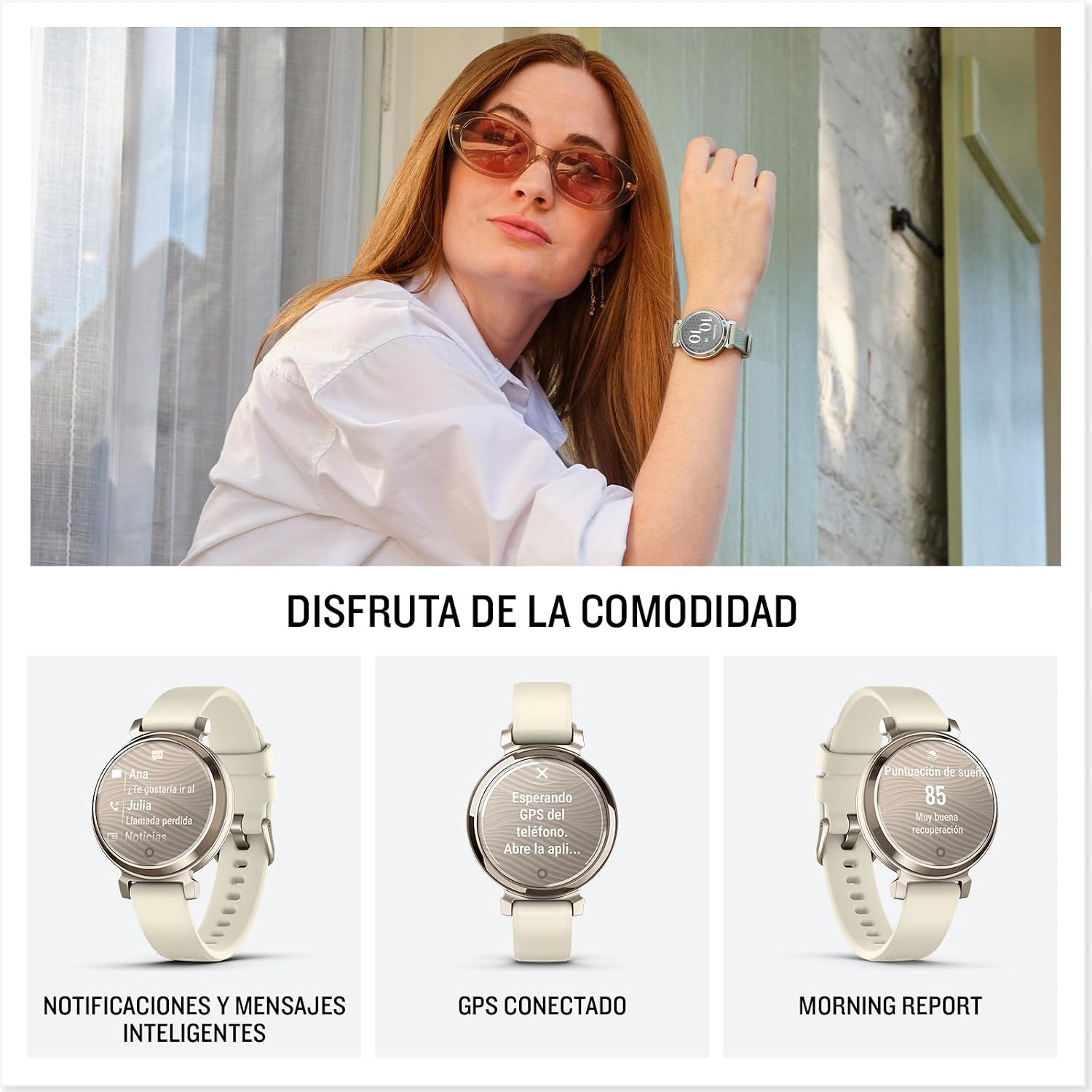 Garmin Lily 2, Smart Watch, Elegant Design, Health and Fitness Data, Touch Screen, Smart Notifications, Up to 5 Days Runtime, Gold (Renewed) - Imagen 4