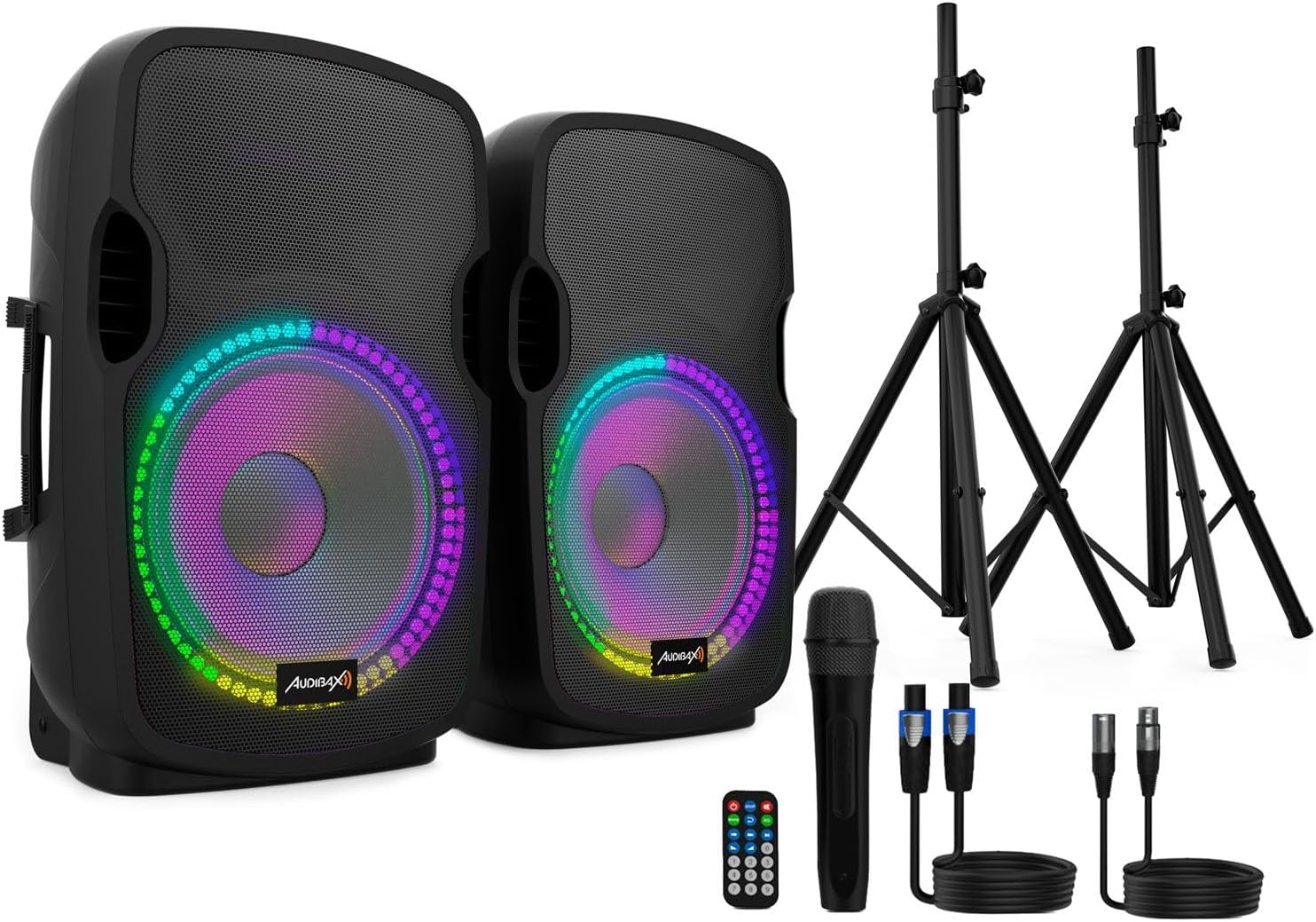 Audibax Party 212 Led Set 2 Speakers 12