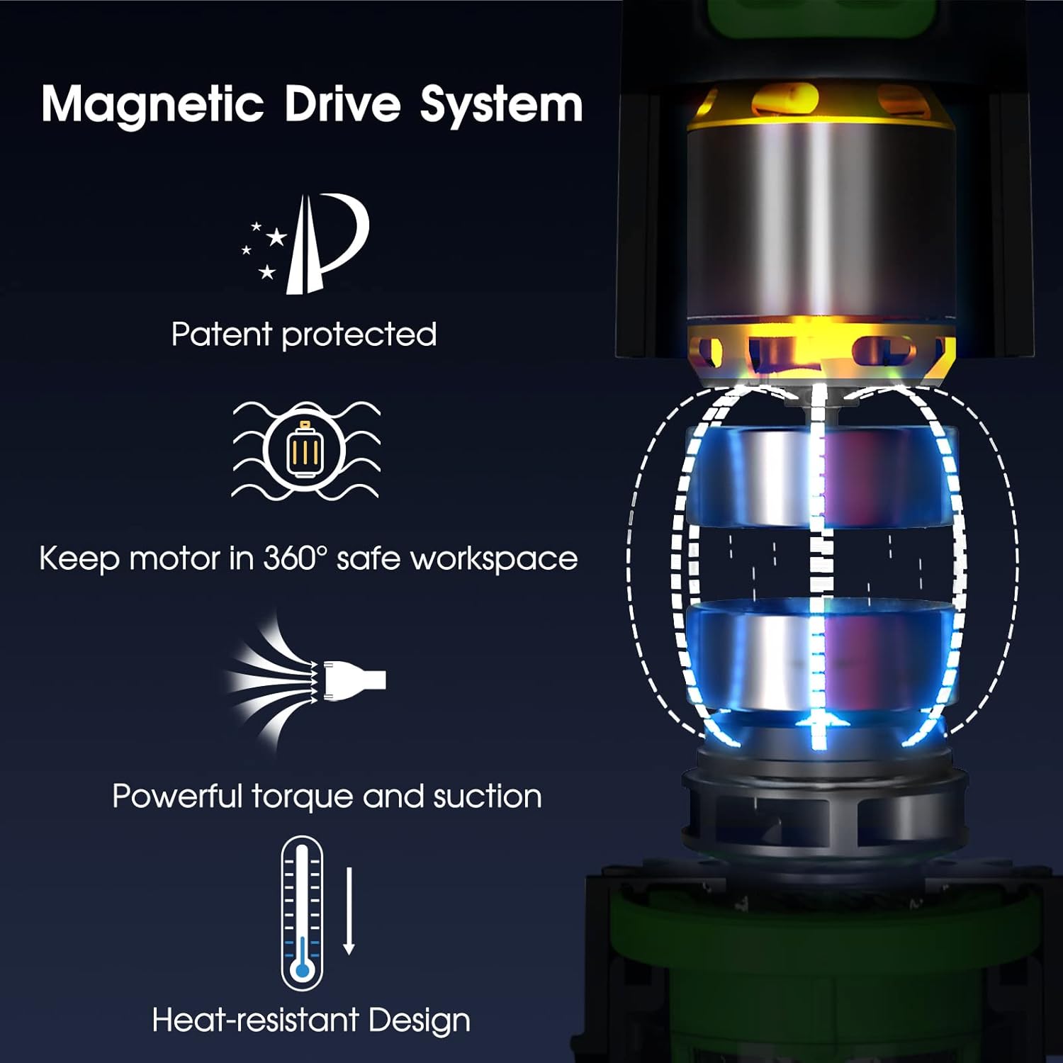 Rechargeable All-in-One Pool & Spa Vacuum - Dual Mode & Magnetic Drive System, 25µm Ultra-Fine Mesh Filters for Hot Tub, Small Above Ground Pools 60 Minutes - Imagen 5