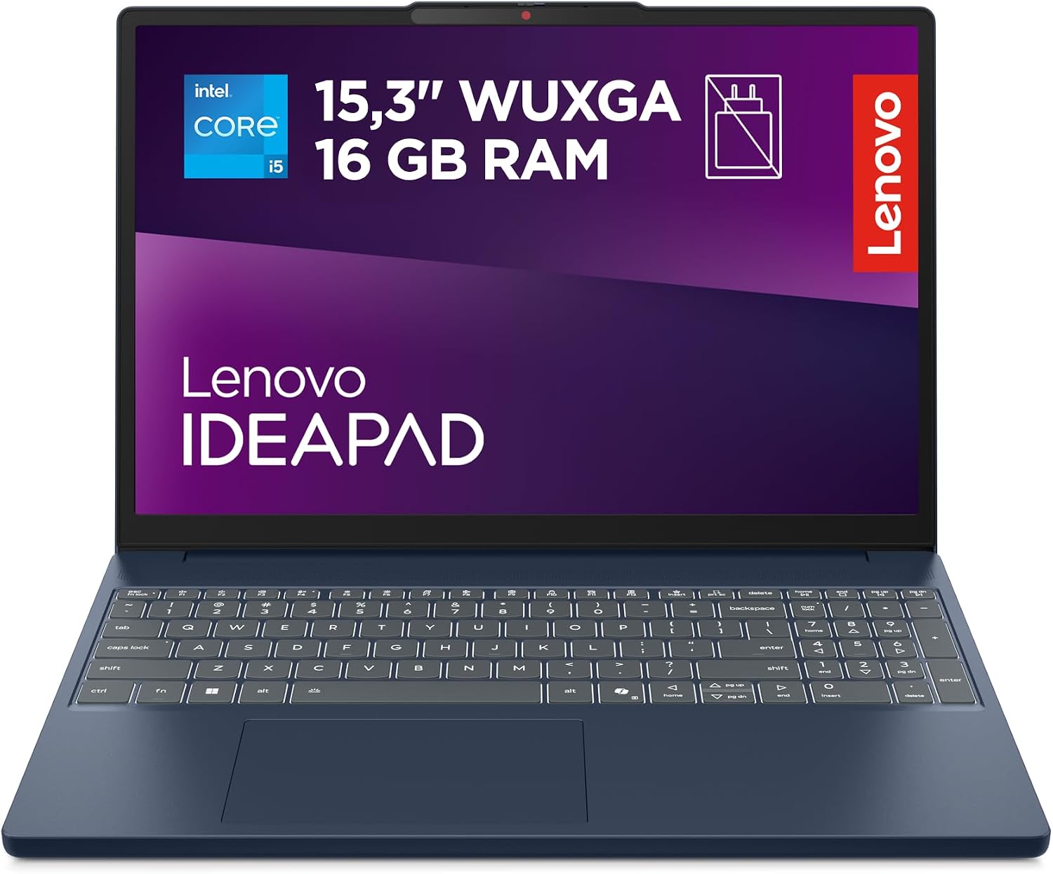 Lenovo IdeaPad Slim 3 Gen 10 Laptop 15.3" WUXGA (Intel Core i5-13420H, 16GB RAM, 512GB SSD, Wi-Fi 6, USB-C, Windows 11 Home) Spanish QWERTY Keyboard – Cosmic Blue