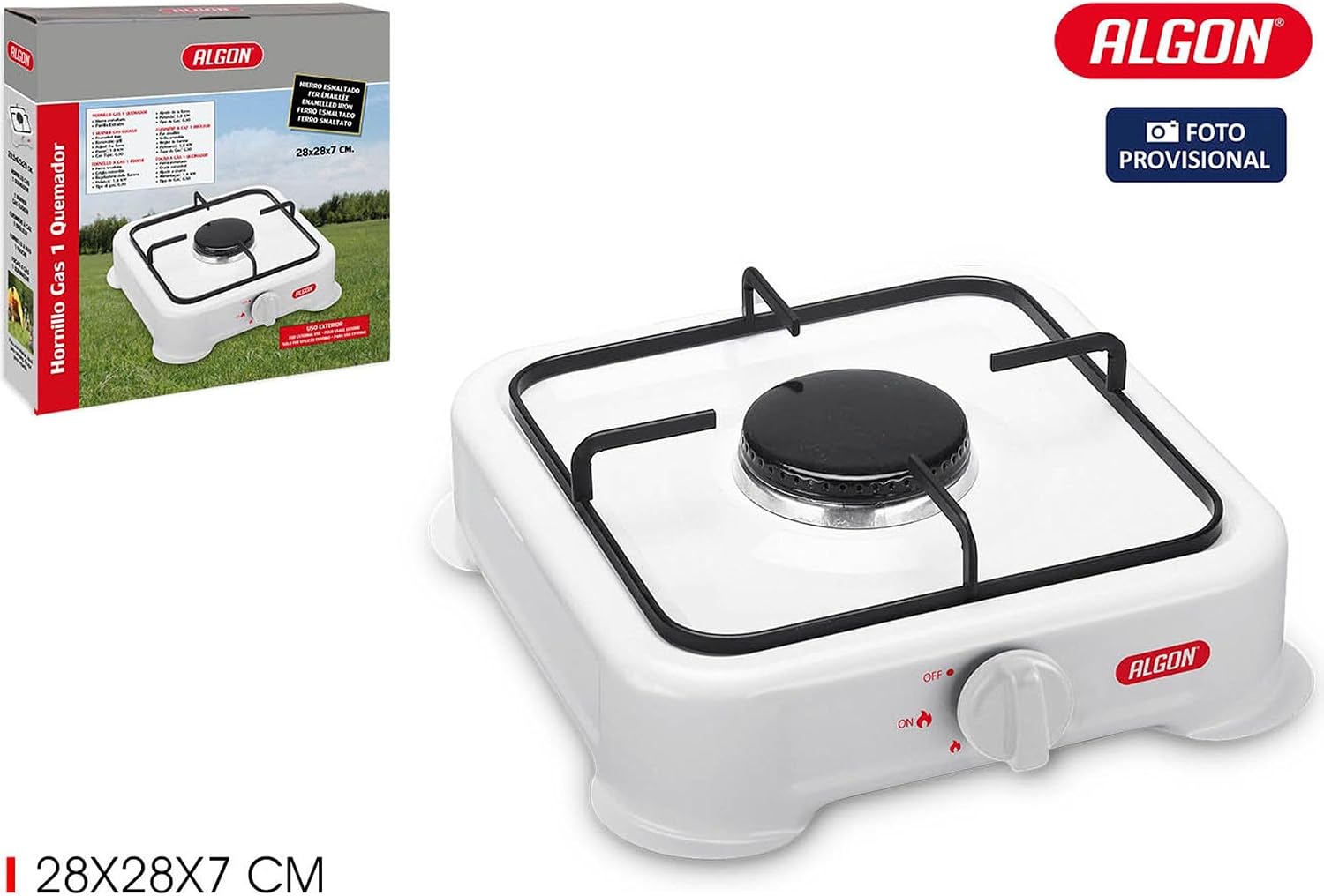 ALGON | Gas Stove 1 Fire with Lid – Portable Gas Stove for Camping, Emergencies and Home - Imagen 2