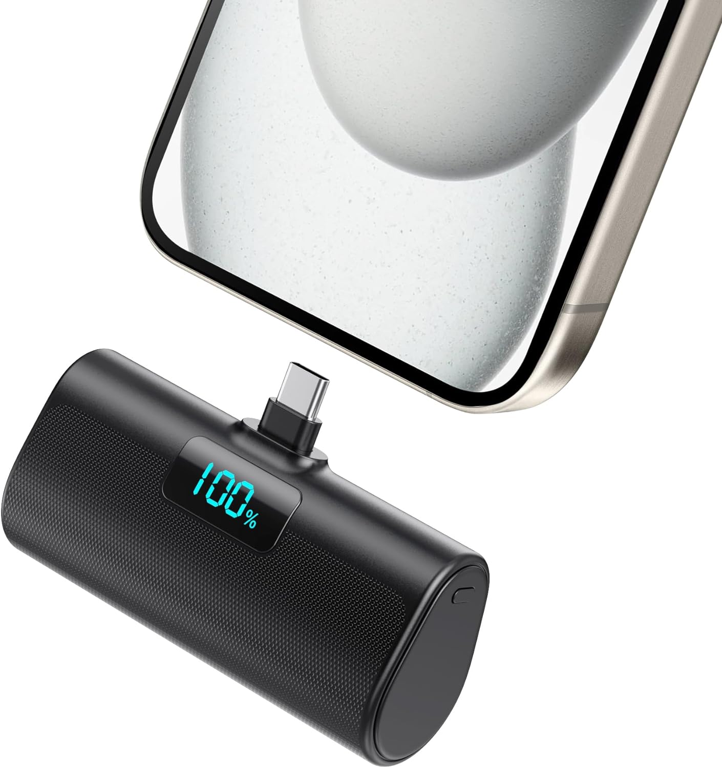 External Battery for iPhone 15/16/17 Series, 5200mAh USB C Power Bank Fast Charging, Ultra-Light Portable Battery with LCD Display Mini Portable Charger for iPhone 17/16/15 Plus Pro MAX Samsung etc.