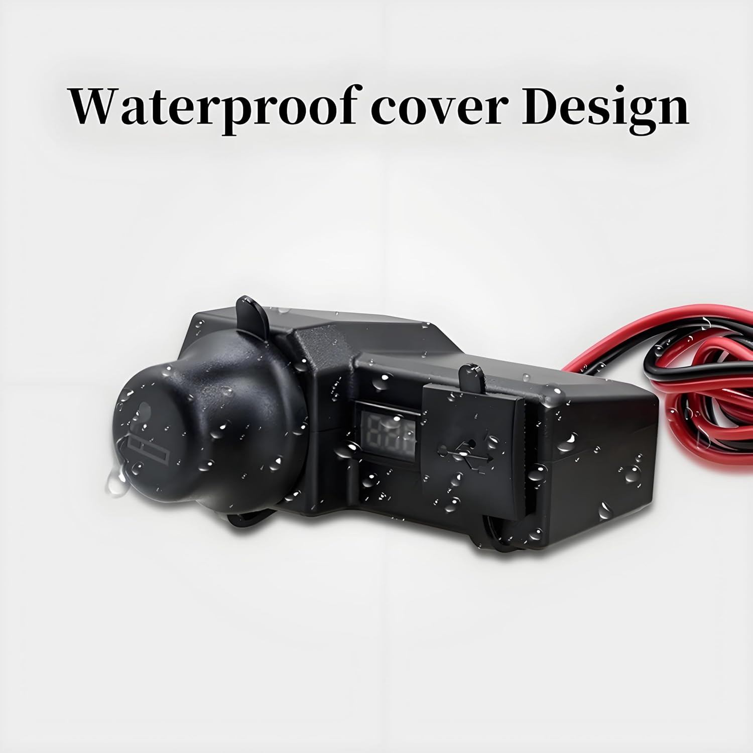Motorcycle USB Charger with Cigarette Lighter & Voltmeter, Dual 3.4A Ports Waterproof for Car 10-24V - Imagen 6