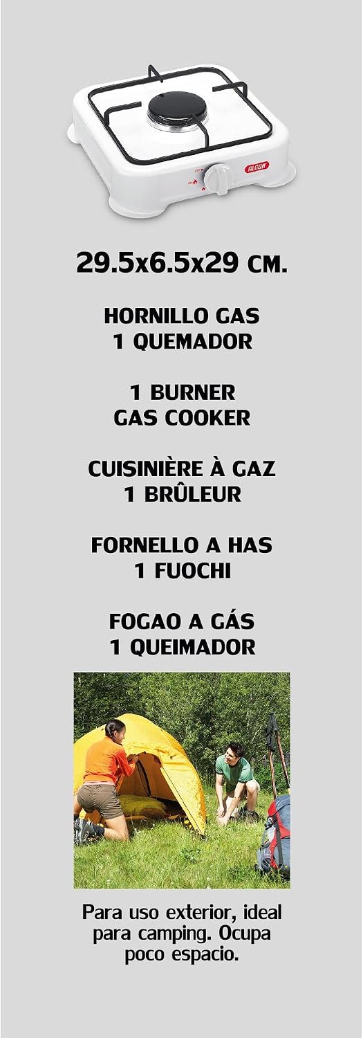 ALGON | Gas Stove 1 Fire with Lid – Portable Gas Stove for Camping, Emergencies and Home - Imagen 4
