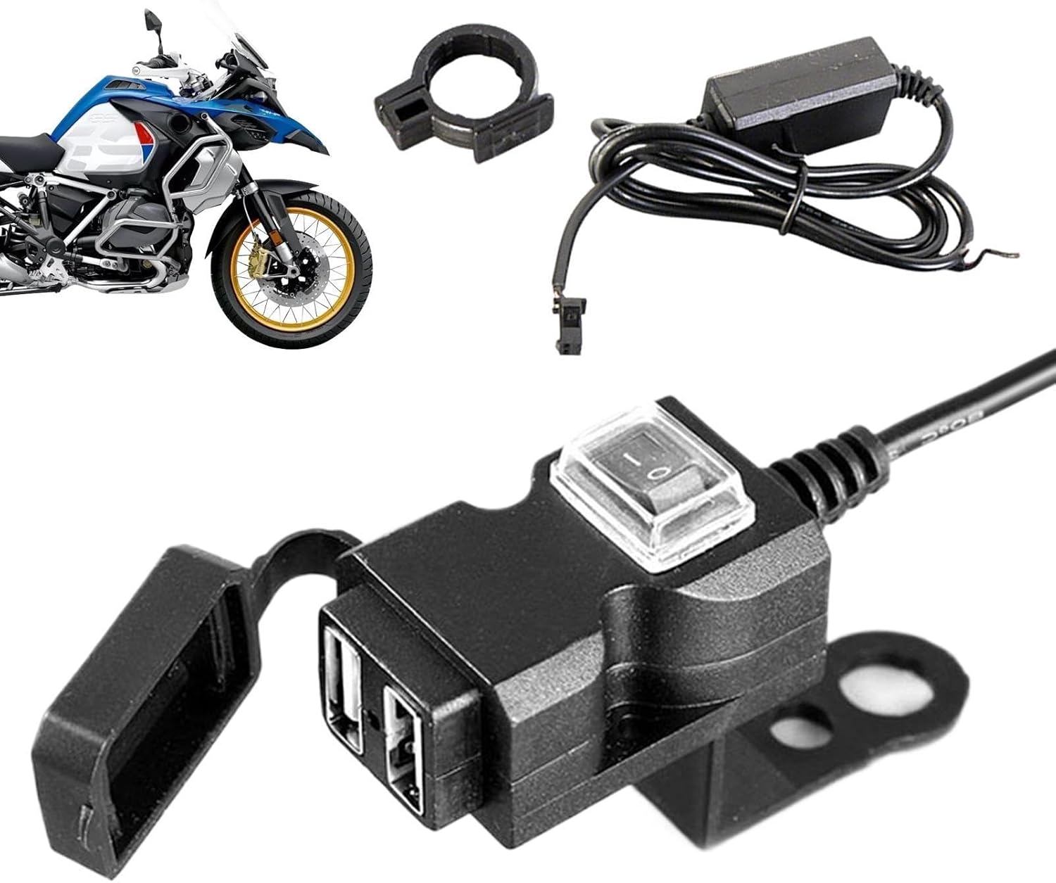 Cargador USB para Moto Toma Estanco Rápido