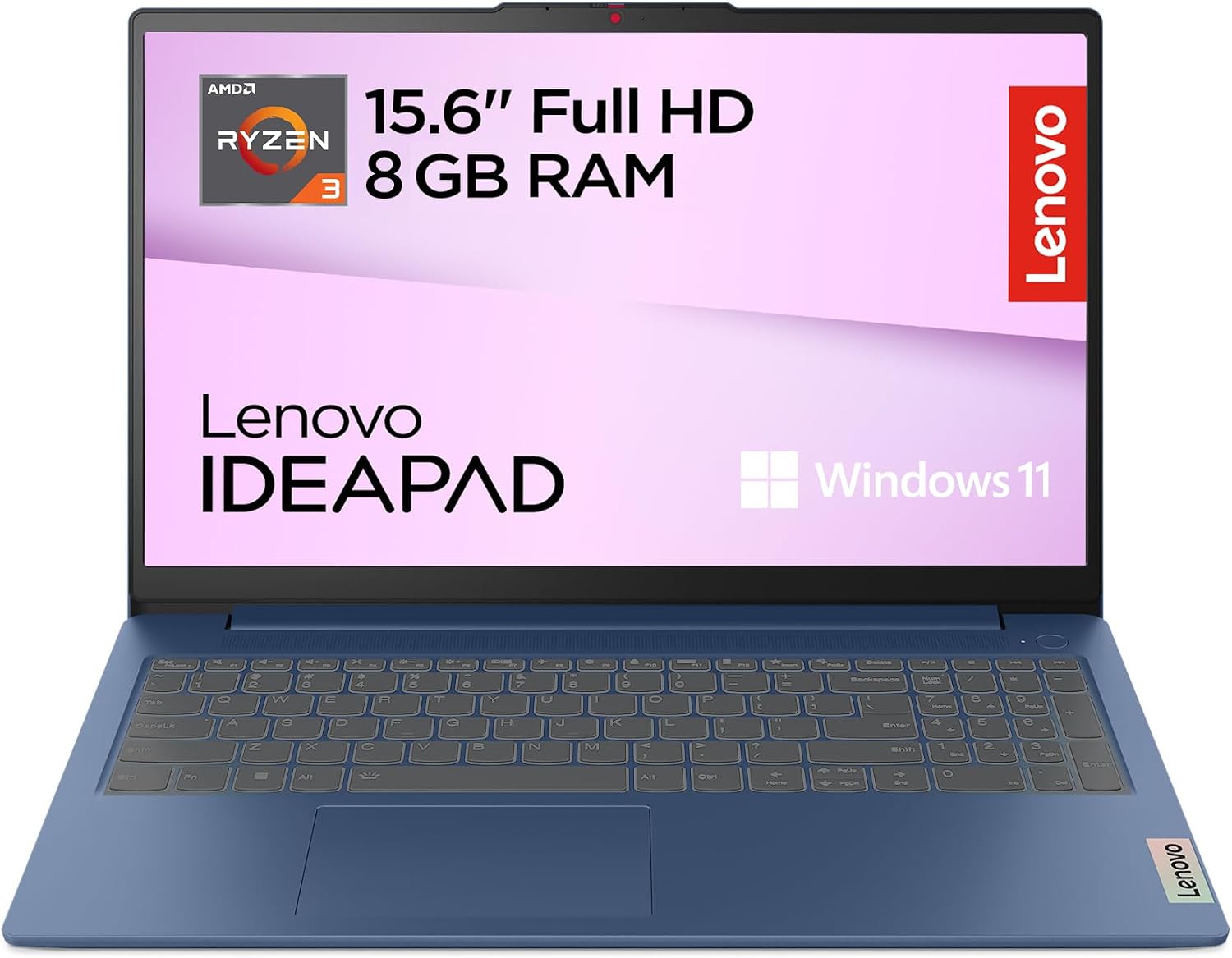 Lenovo IdeaPad Slim 3 Gen 8 – Laptop 15.6 Inch FHD (AMD Ryzen 3 30, Radeon 610M Graphics, 8 GB RAM, 512 GB SSD, USB-C, Wi-Fi 6, Windows 11 Home) Spanish QWERTY Keyboard, Abyss Blue