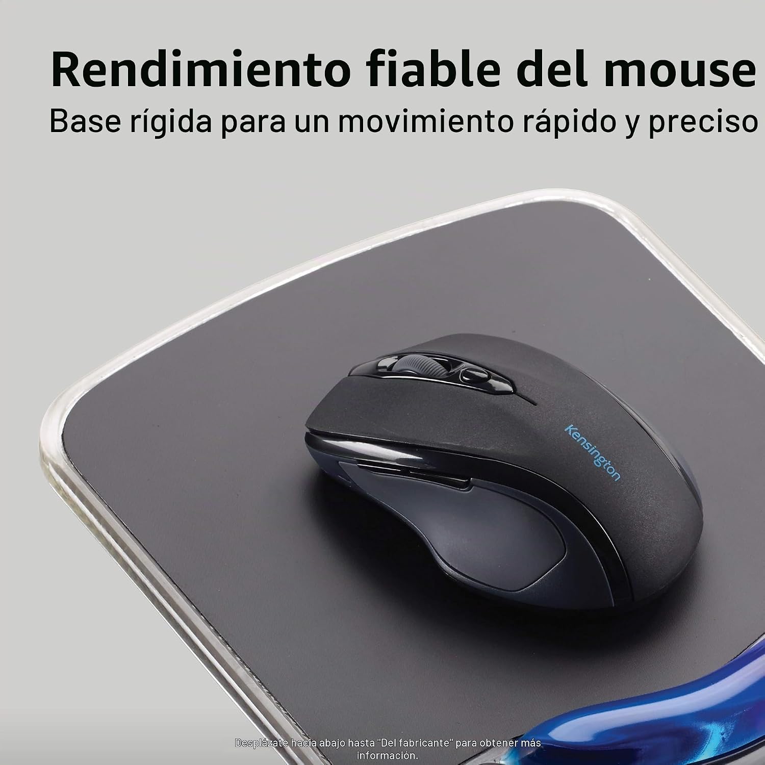 KENSINGTON 62401 Duo Gel Mouse Pad with Wrist Rest Black/Blue - Imagen 5