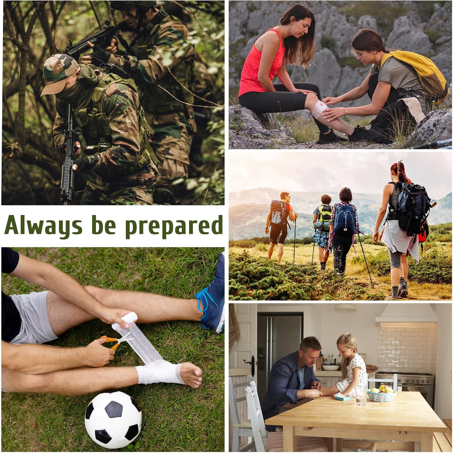 ABPIR 170 Piece Trauma Survival Kit with Medical Accessories for Outdoor Adventures, Camping, Hiking, Backpacking - Imagen 6