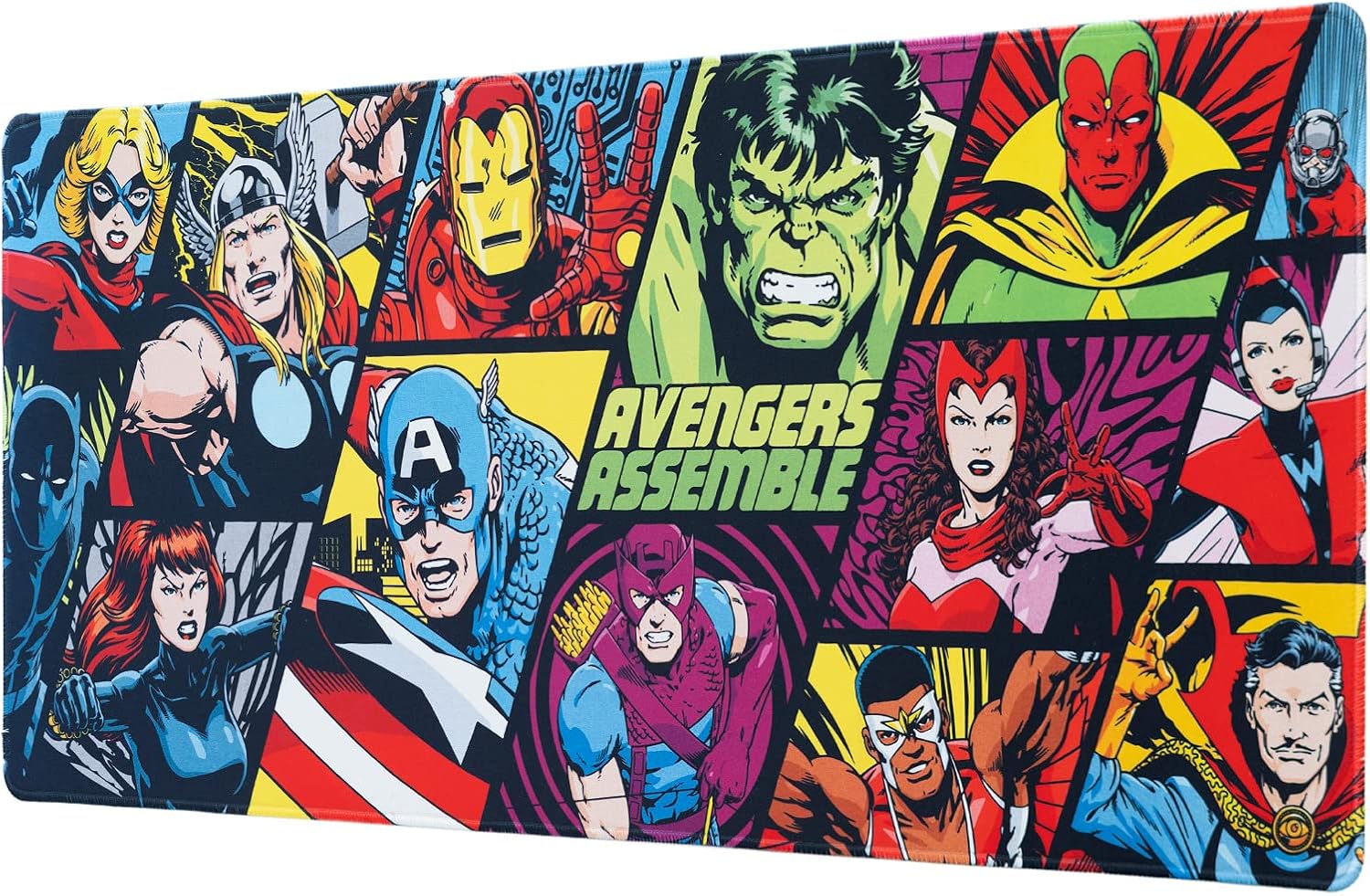 Alfombrilla de ratón xxl Marvel - Alfombrilla de escritorio (Mouse pad) Protector escritorio : Impermeable y Antideslizante (80X35 cm) Marvel Regalos