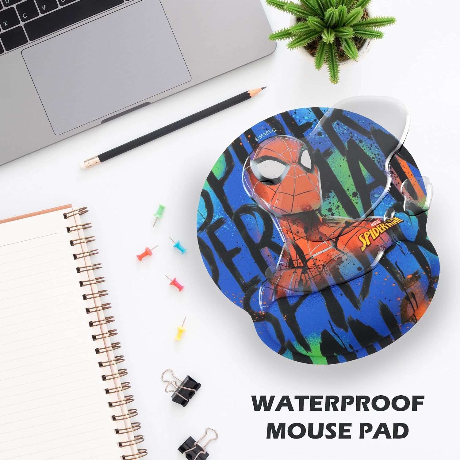 WONDEE [Opportunity Spiderman Ergonomic Mouse Pad, Gel Wrist Rest Mouse Pad, Marvel Exclusive Fans, Spiderman Original Gifts for Men and Boys from Marvel - Imagen 5