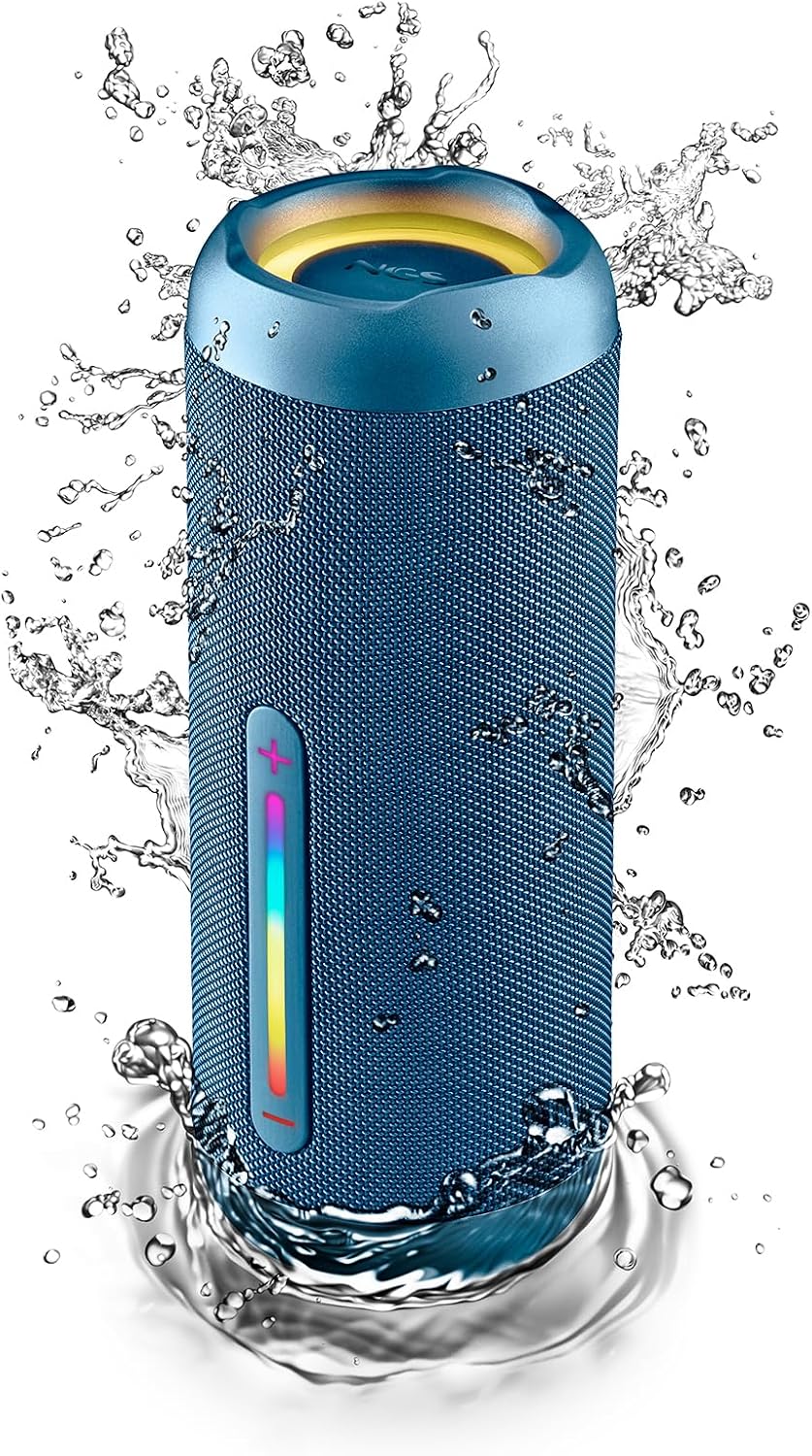 NGS ROLLERFURIA2 BT RGB IP67 Blue 30W Speaker | IP67 waterproof and dustproof with RGB lights, ideal for outdoor, beach and shower. Powerful 30W Portable Sound - Imagen 6