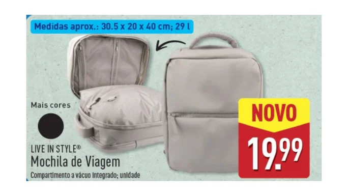 mochila de vacío por 19,99