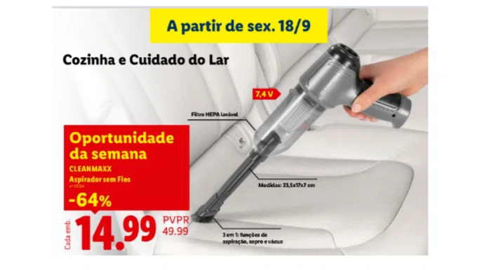 Aspirador de líquidos y poli sin cable Lidl