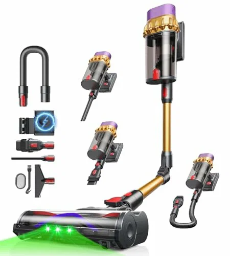 Ivormentico C10 EVO Aspirador inalámbrico, 68 kPa/600 W/70 min