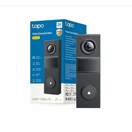 Tapo D205, videoportero 2K 3 MP, campo de visión 160°, batería 5200 mAh