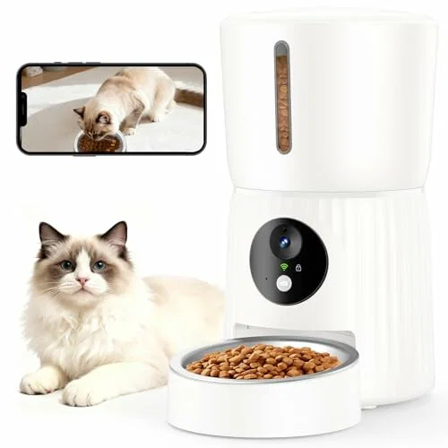 Comedero automático Faroro PF24 Wi-Fi 4 L con cámara 1080p