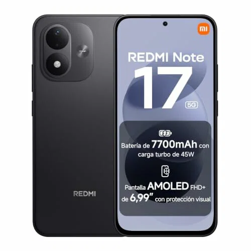 Teléfono inteligente REDMI Note 17 5G, 6GB + 256GB, negro