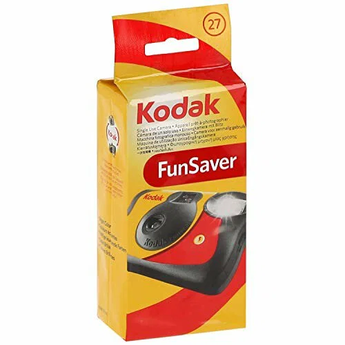 Cámara desechable Kodak FunSaver Flash, 27 exposiciones, 35 mm, negra