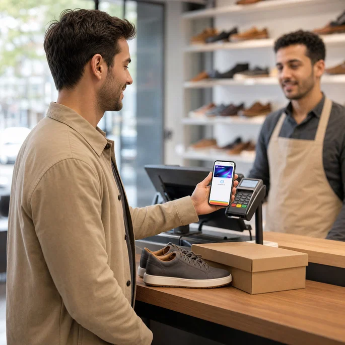 el hombre paga con YourCash