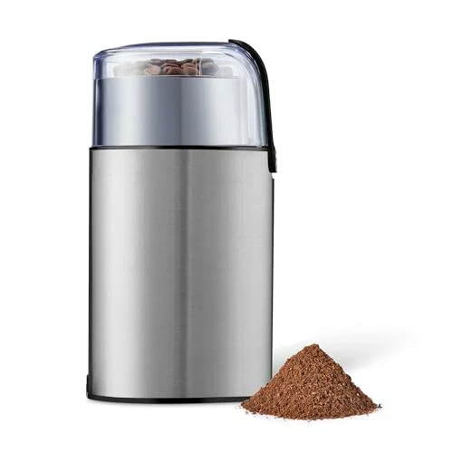 Molinillo de café eléctrico de acero inoxidable Amazon Basics